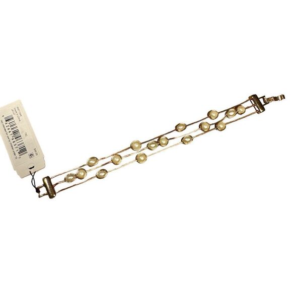 NWT Anne Klein Stone Station Triple-Row Flex Bracelet - Picture 4 of 5